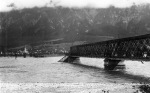 Liechtenstein 1928 - Die Ãœberflutung von Liechtenstein durch den Rhein.<br />