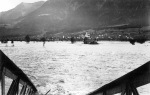 Liechtenstein 1928 - Die Ãœberflutung von Liechtenstein durch den Rhein.
